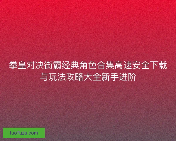 拳皇对决街霸经典角色合集高速安全下载与玩法攻略大全新手进阶